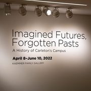 entrance sign for Imagined Futures, Forgotten Pasts exhibition