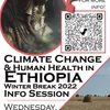 Climate Change & Human Health in Ethiopia Winter Break 2022 Information Session