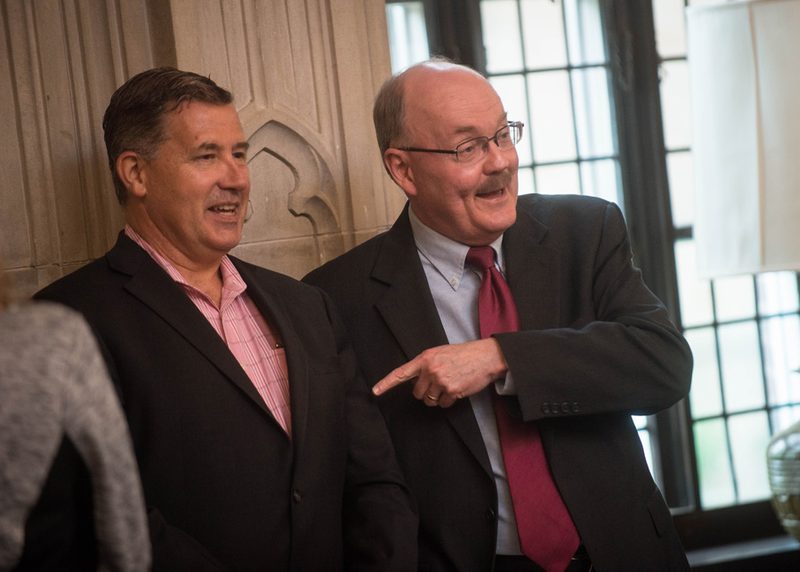 Mike Alvarez '86 and Steven Schier