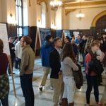 Lively crowd at Comps Poster Presentation