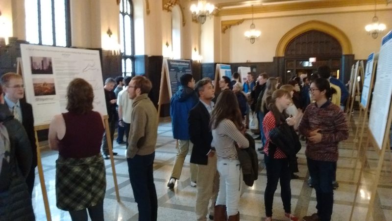 Lively crowd at Comps Poster Presentation