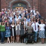 Class of 2011 with faculty and staff at the May 2011 Political Science Senior Dinner