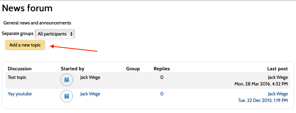 moodle screenshot