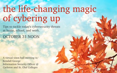 Poster for Cybersecurity Town Hall, reads
