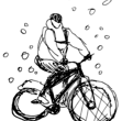 fat-bike cycling drawing