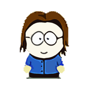 Cartoon of Janet as a South Park character.