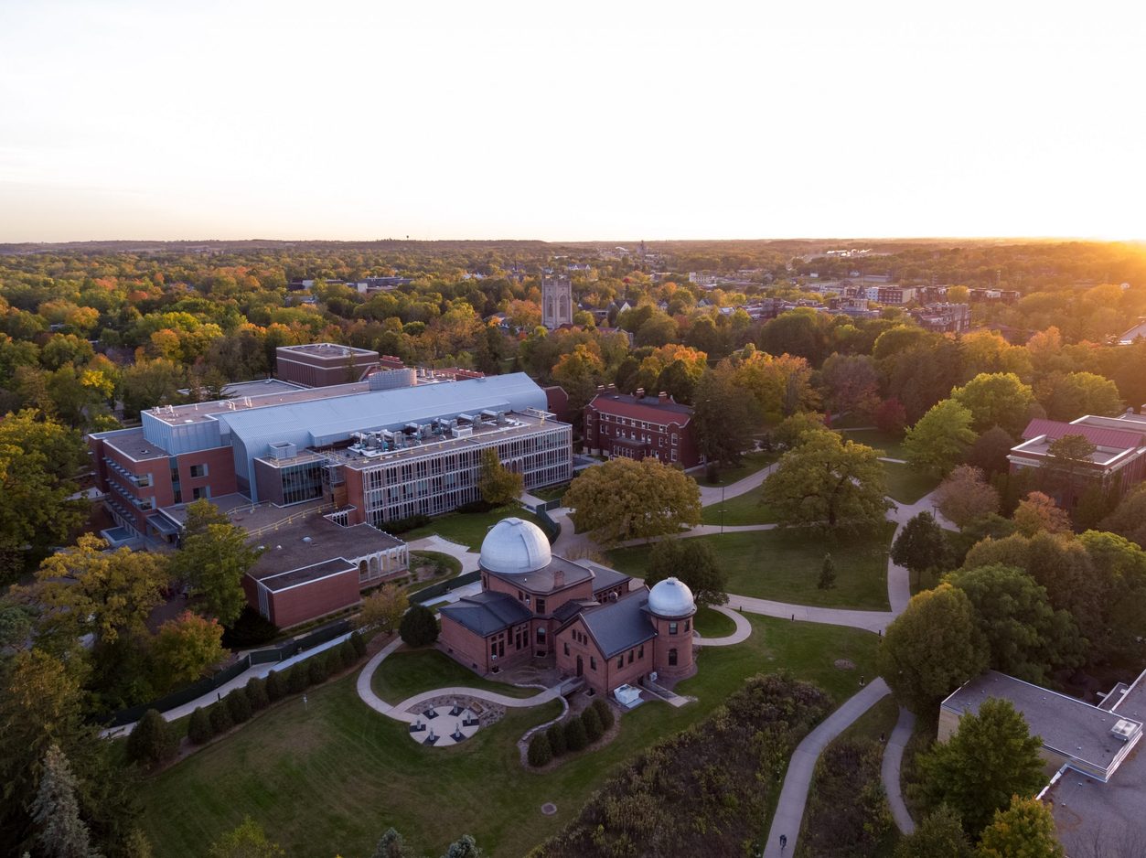 Aerial view of campus