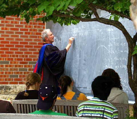 Professor Appleyard giving his last lecture