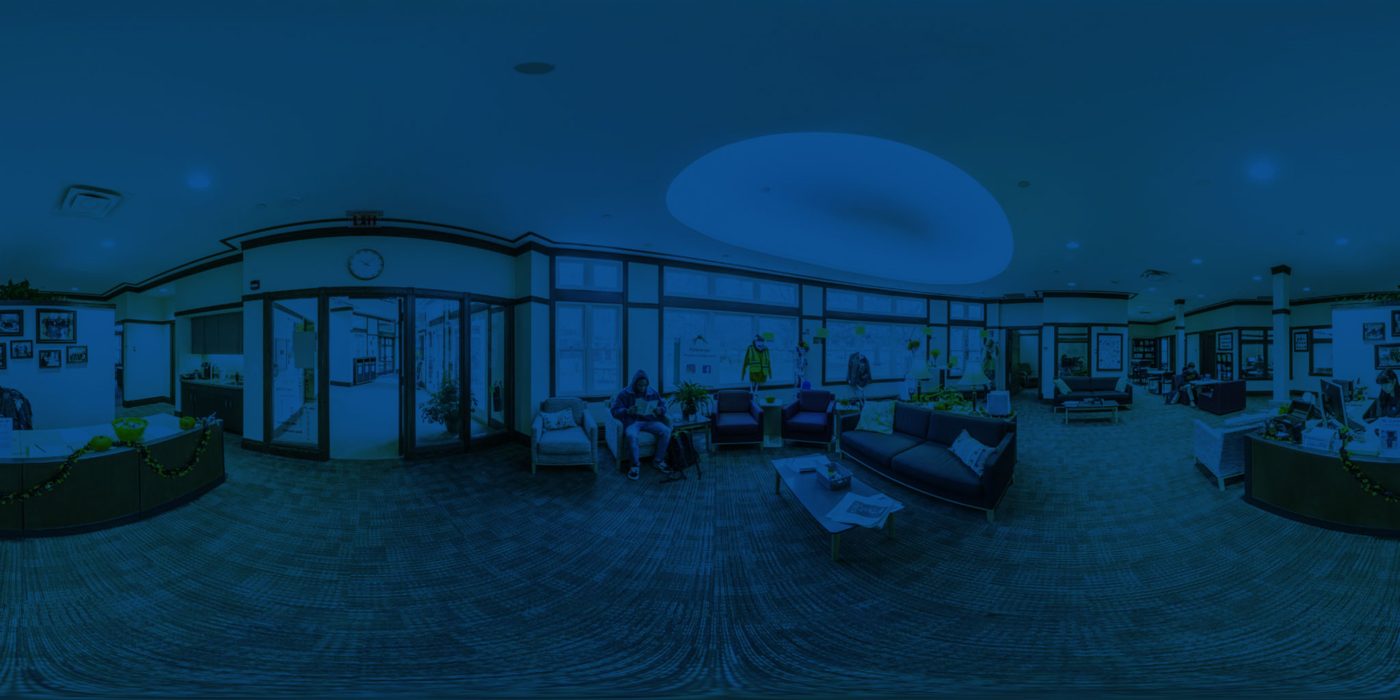panorama image of the career center office