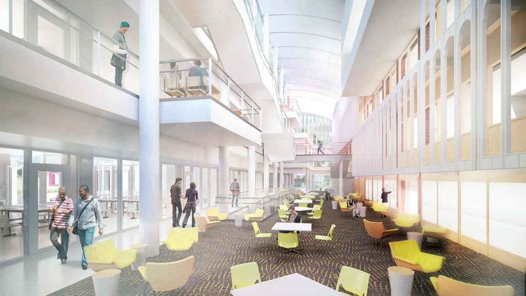Rendering of Science Center Atrium