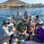 selfie on a boat in greece