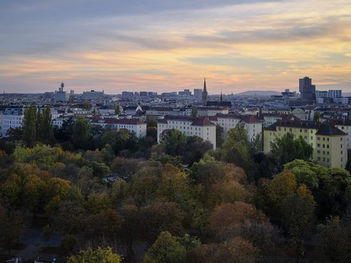 sunset over vienna