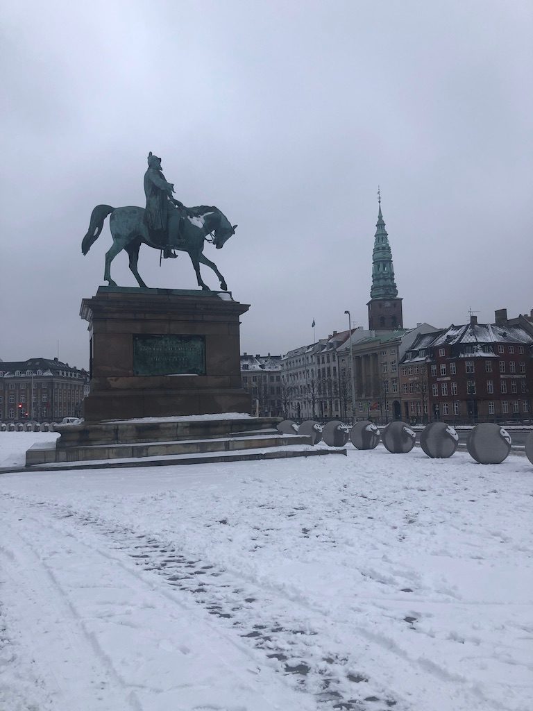 Chrsitiansborg in the snow