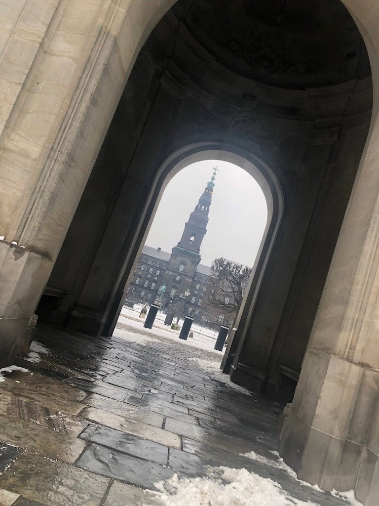 christiansborg in the winter