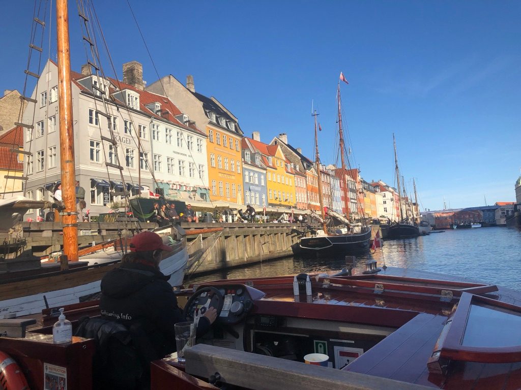 view of nyhavn from a boat