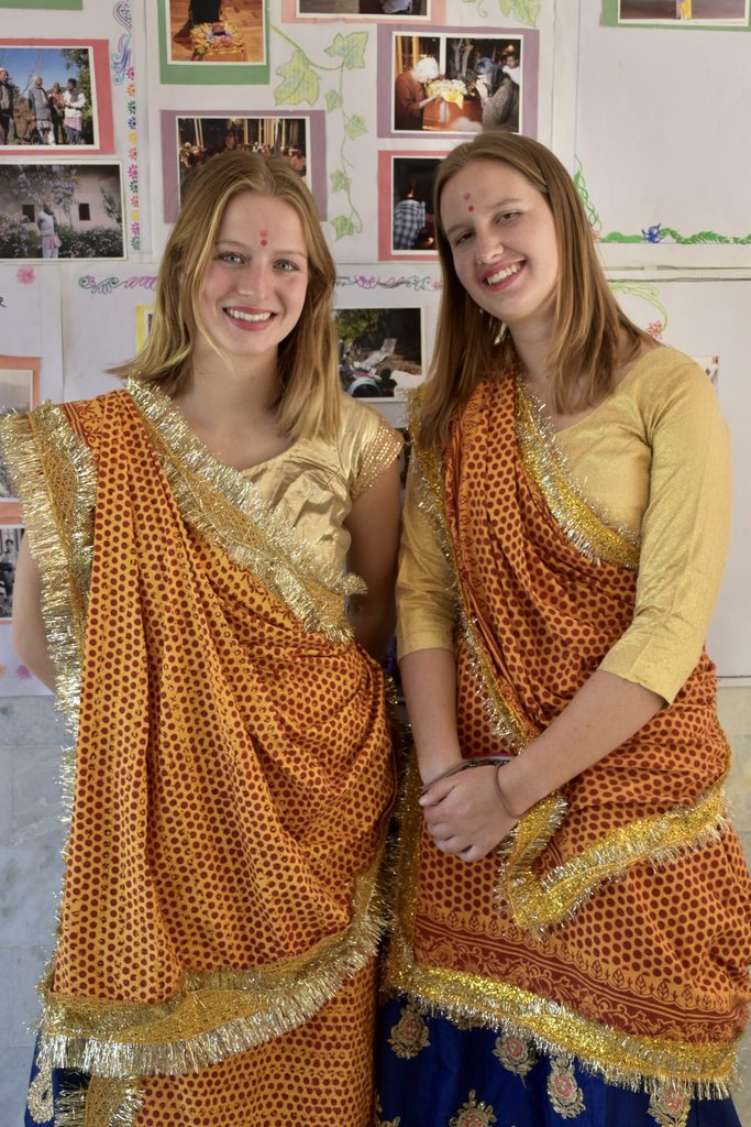 two girls posing for a picture