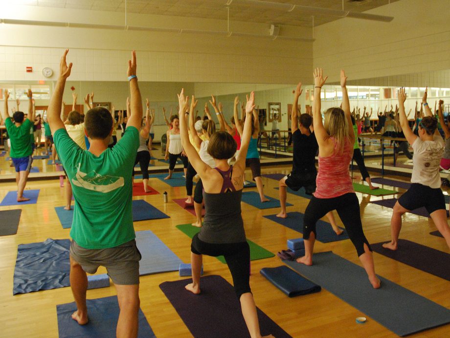 image of students exercising at Carleton College