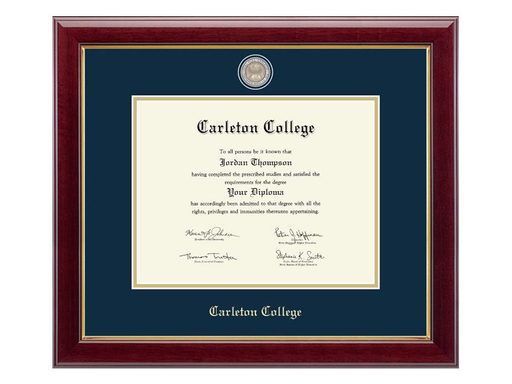 framed Carleton diploma
