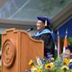 Toni Carter ’75 delivers a speech at Commencement 2022