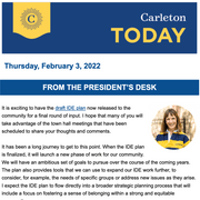 Screenshot: Carleton Today, Feb 3 2022
