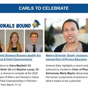 Screenshot of newsletter featuring two images of Carls to Celebrate and text descriptions