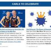 Screenshot of Carls to Celebrate portion of the March 17, 2022 Carleton Today newsletter