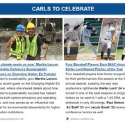 Screenshot of Carleton Today Issue 17's Carls to Celebrate section