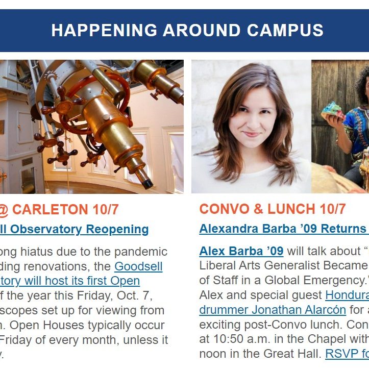 Carleton Today October 6, 2022 Carleton Today Carleton College