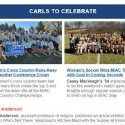 Screenshot of Carls to Celebration section of Nov. 3, 2022 issue of Carleton Today