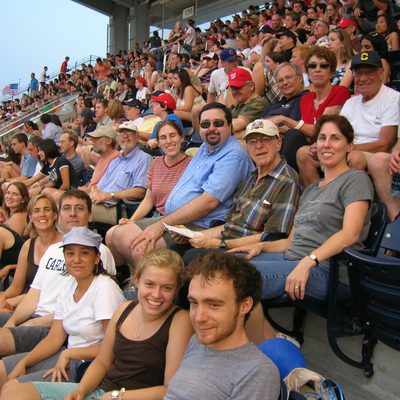Attendees at Washington Nationals baseball game.