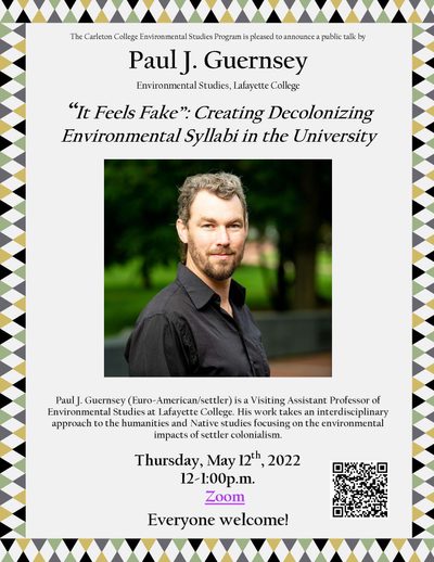 Paul Guernsey Public Talk Poster