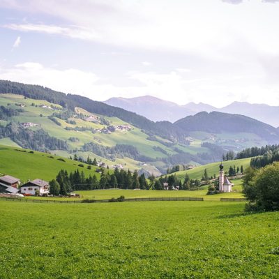 rolling hills of green Austrian Countryside