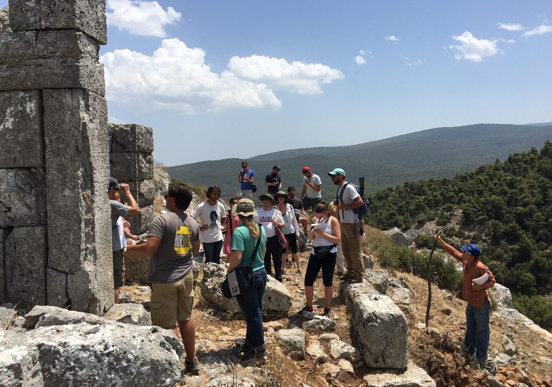 Students Exploring Greek Ruins