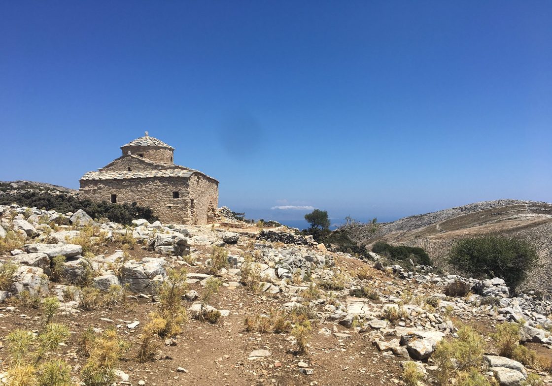Stone Building Atop a Hill in Greece