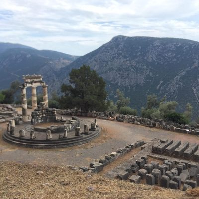 Ancient Greek Ruins Atop Mountain