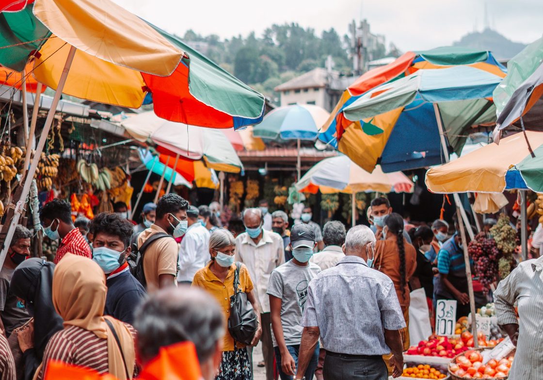 Busy Street Market Mumbai