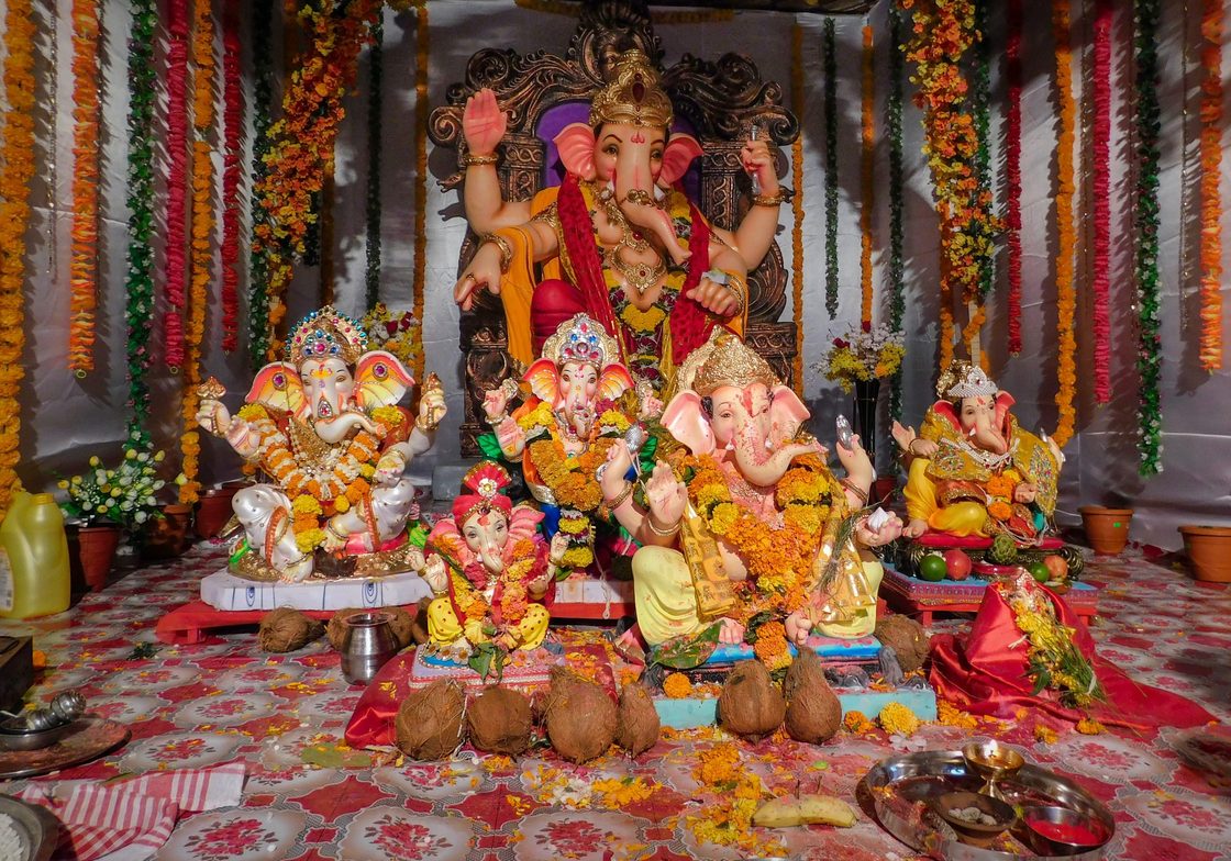 Statues of Elephant God Ganesh in Mumbai