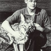 Dante Stephensen ’58 with coyote