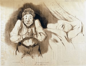 Honoré Daumier: La Lendemain de la Nocere; Je Suis Heureux