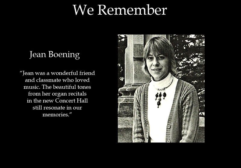 Jean Boening, Alumni Farewell Image