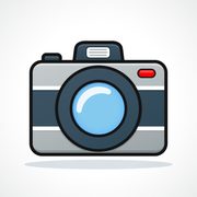 Camera icon on white background