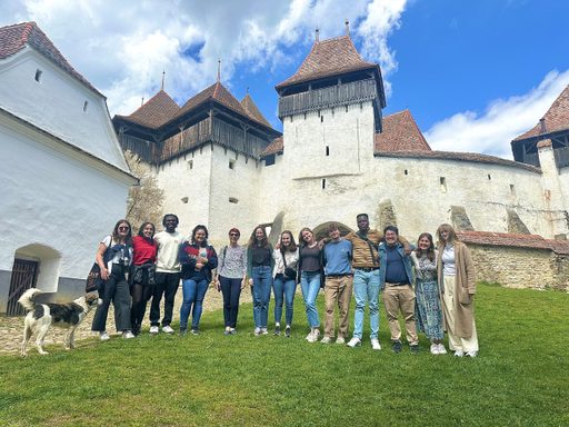 Group at a Fortified Church in Viscri