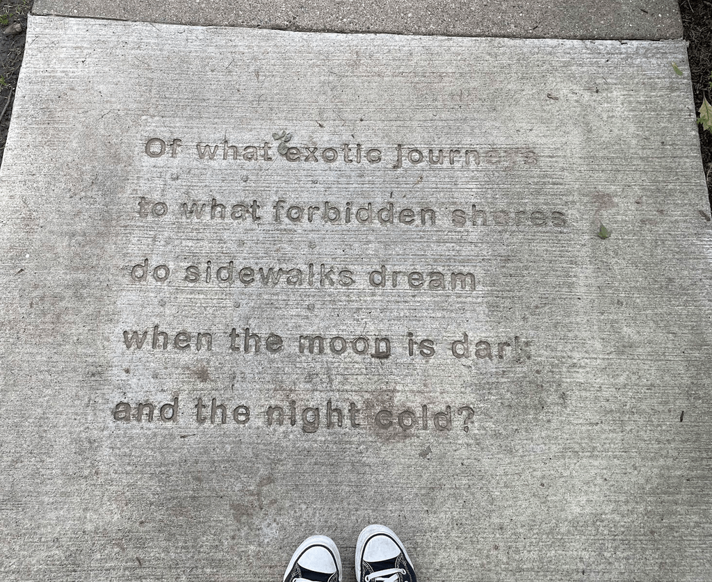 Sidewalk poem