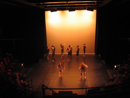 A full view of dancers on stage
