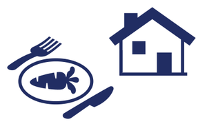 food + house icons