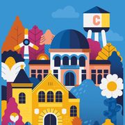Carleton Campus illustration by Hedof