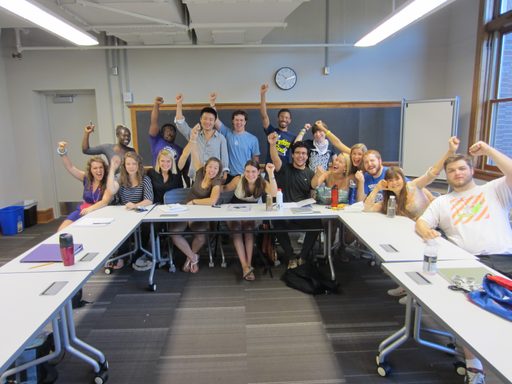 First day of classes in the new Weitz Center for Creativity
