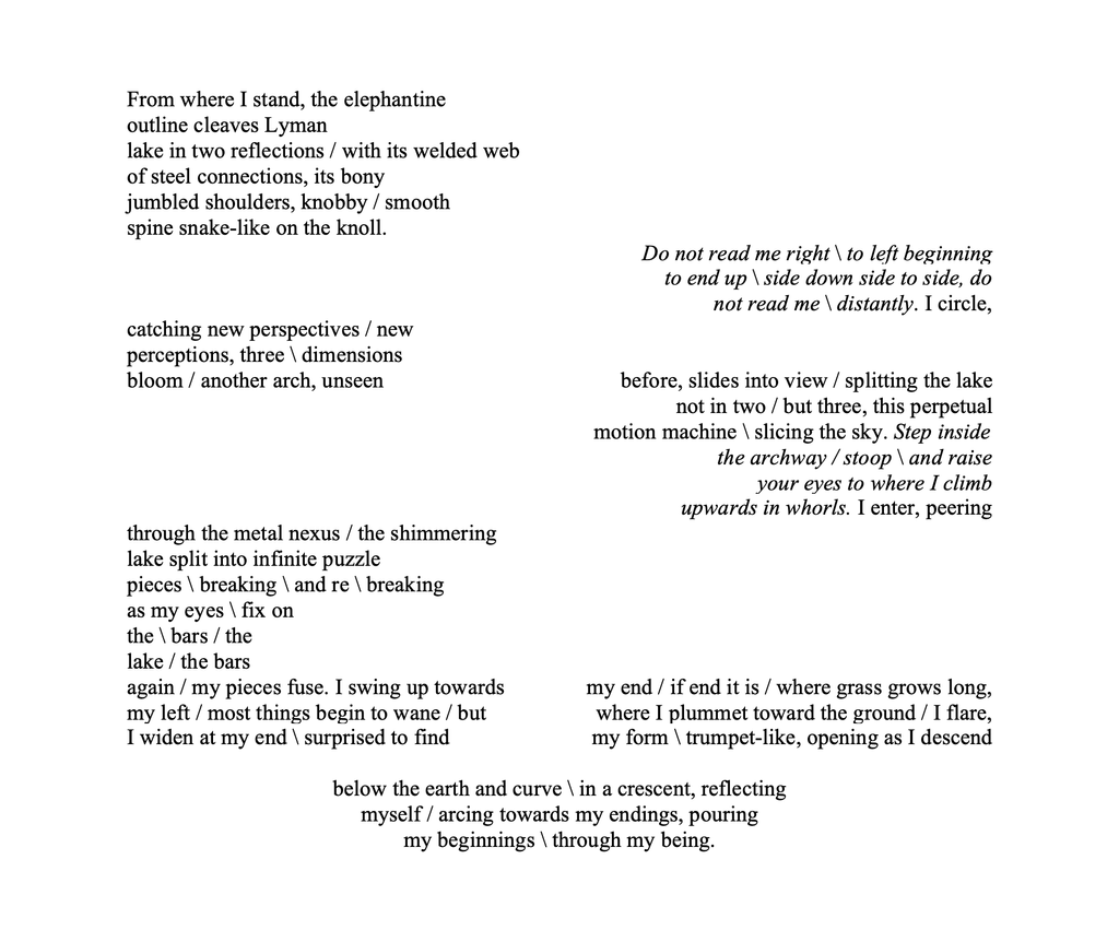 Totally inaccessible image of a poem