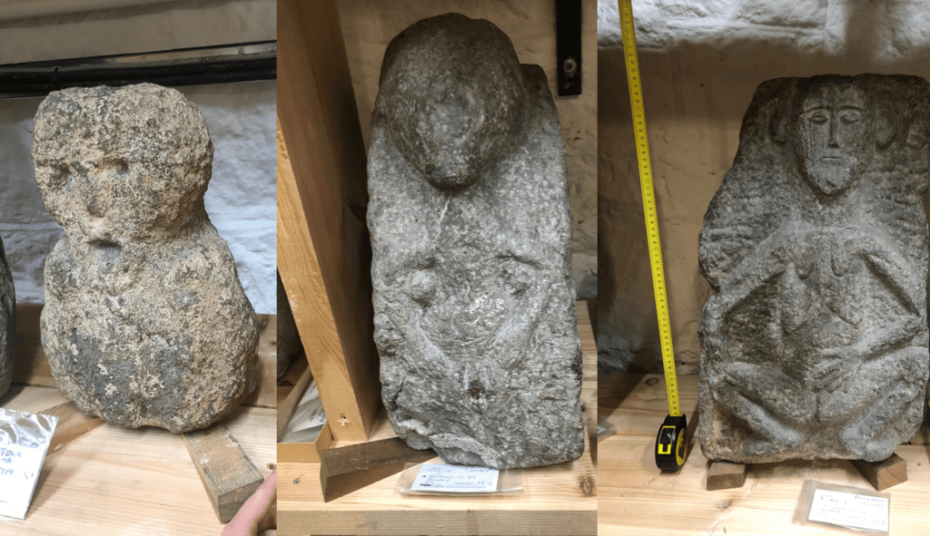 medieval figurines of women in archives