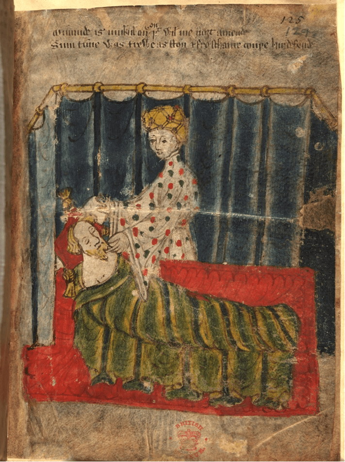 Lady and knight from the British Library MS